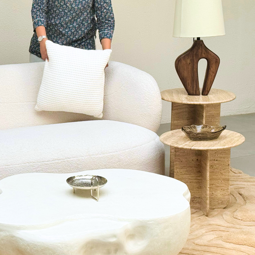 Norge Marble Table - Travertine