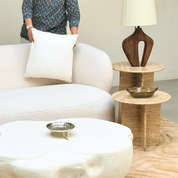 Norge Marble Table - Travertine