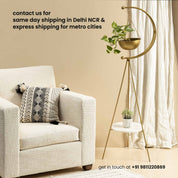 muun tripod planter - Gold and White Marble