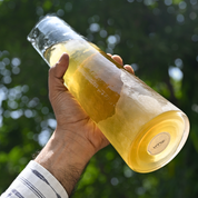 Frosted Hammered Glass Carafe