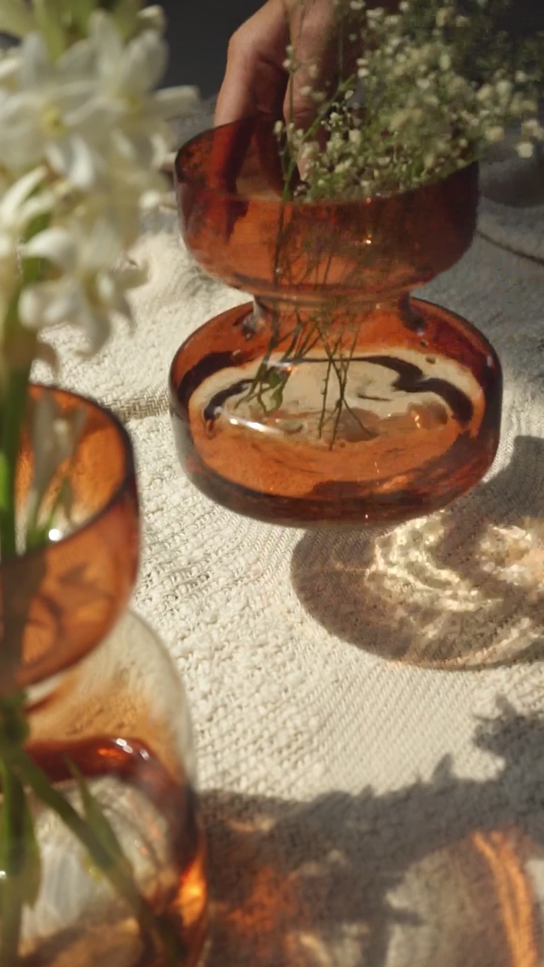 Haze Brown Glass Vase