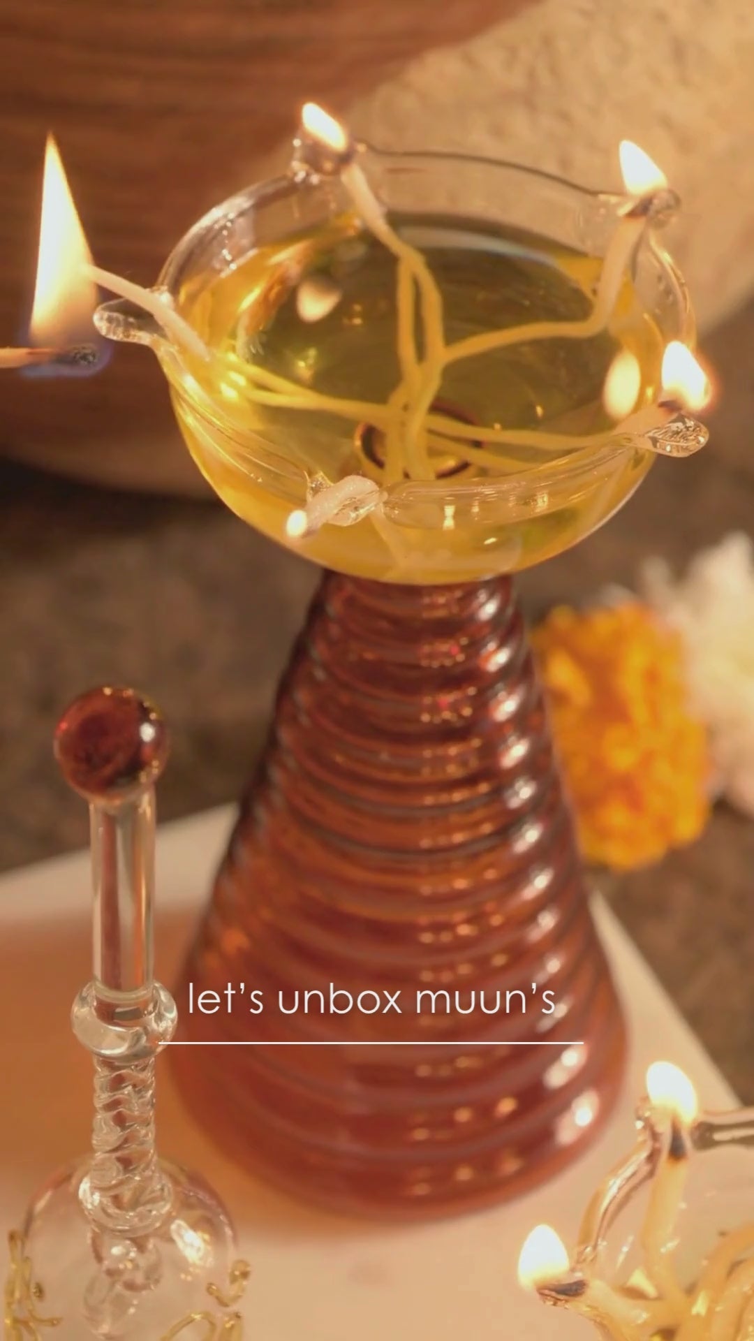 Tall Glass Diya