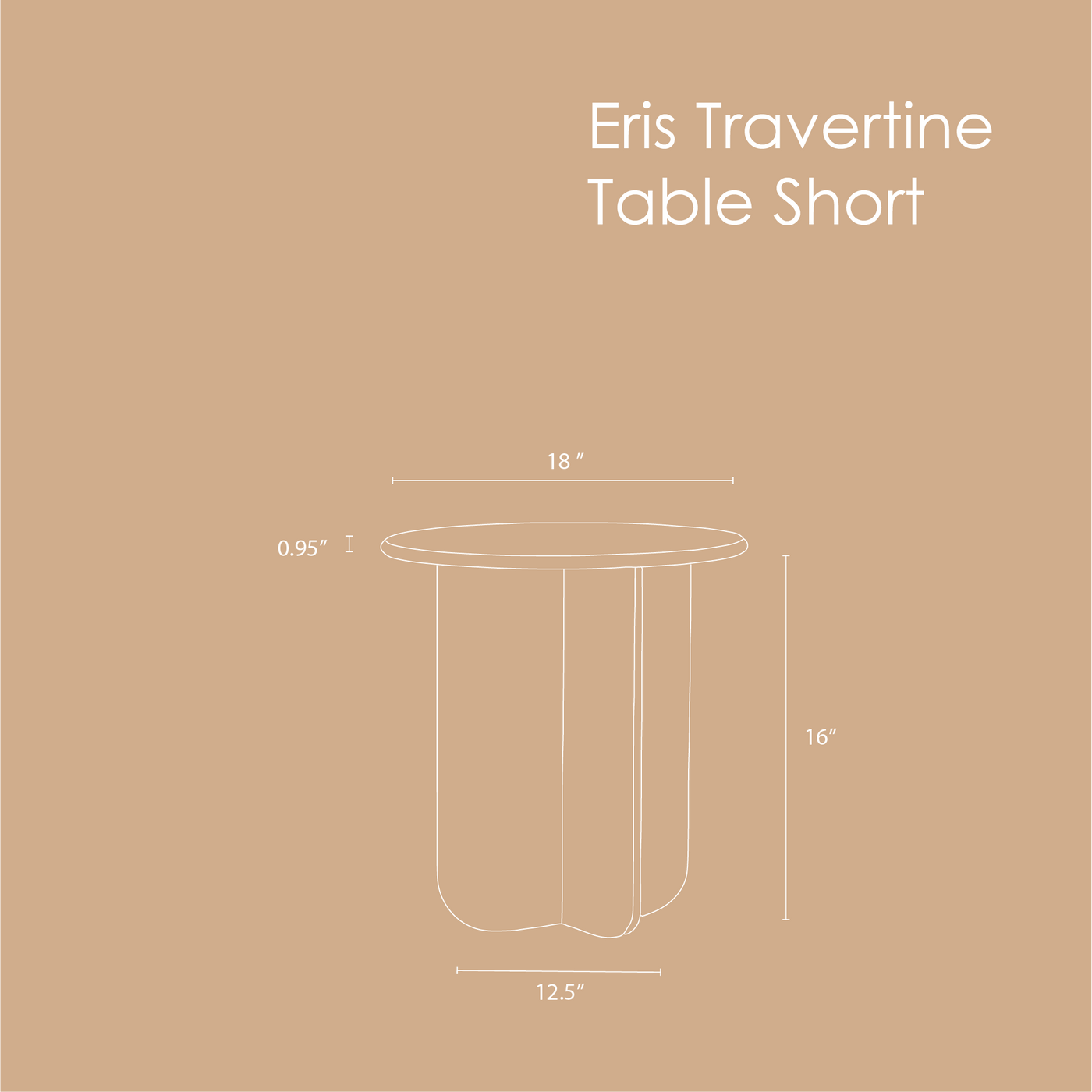 Norge Marble Table - Travertine