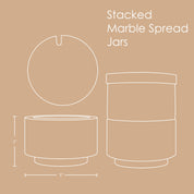 Stacked Marble Spread Jars Set of Two