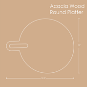 Acacia Wood Round Platter