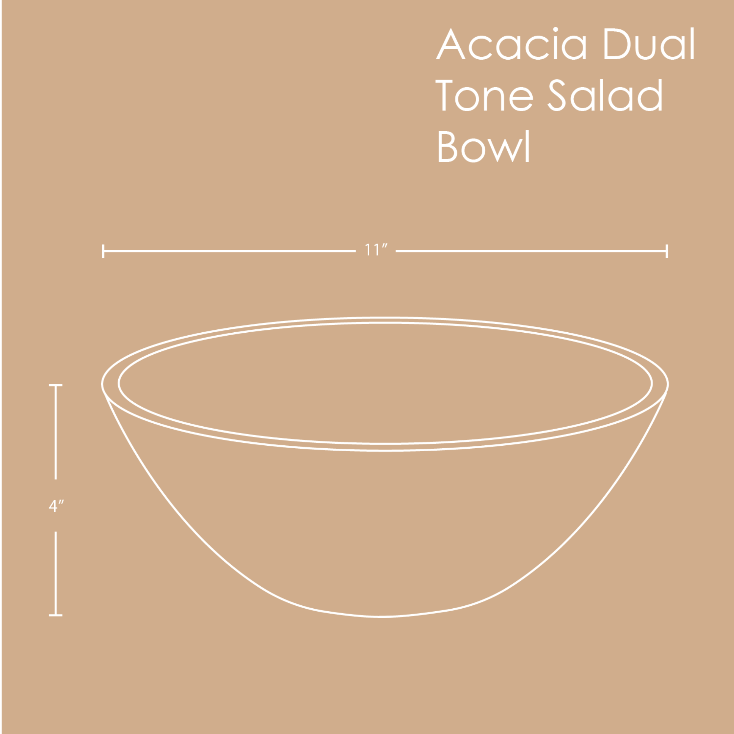 Dual Tone Salad Bowl