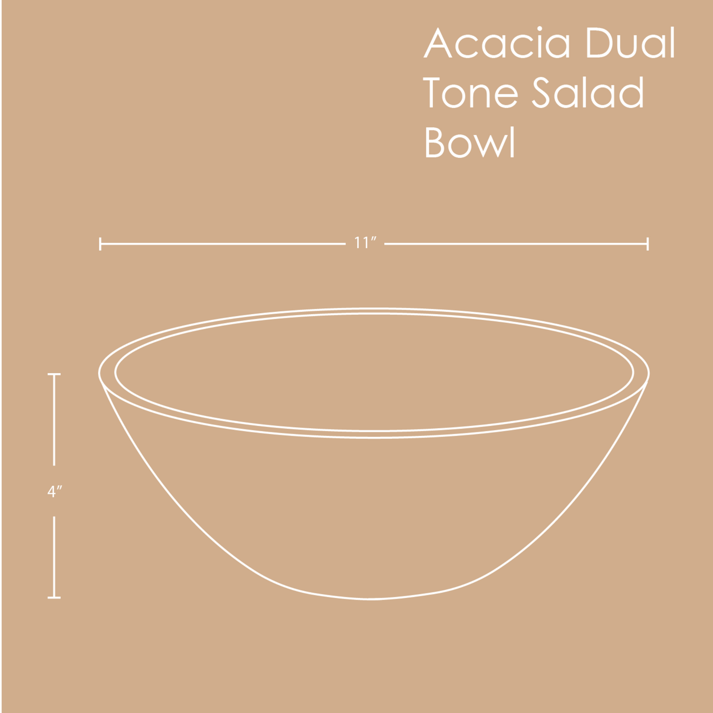 Dual Tone Salad Bowl