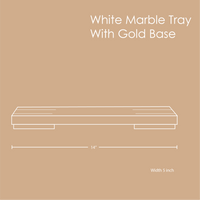 Marble Tray With Gold Base