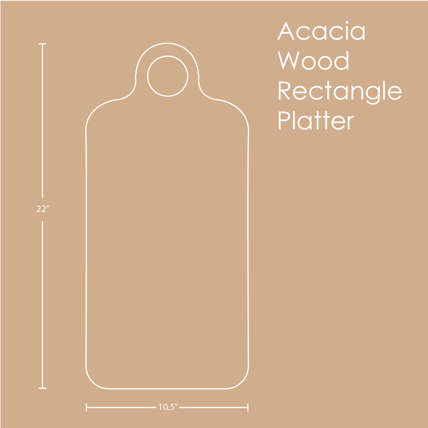 Acacia Wood Rectangle Platter