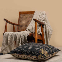 Tribal Motif Floor Cushion Reversible Filled