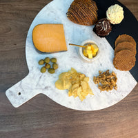 Marble and wood XL platter