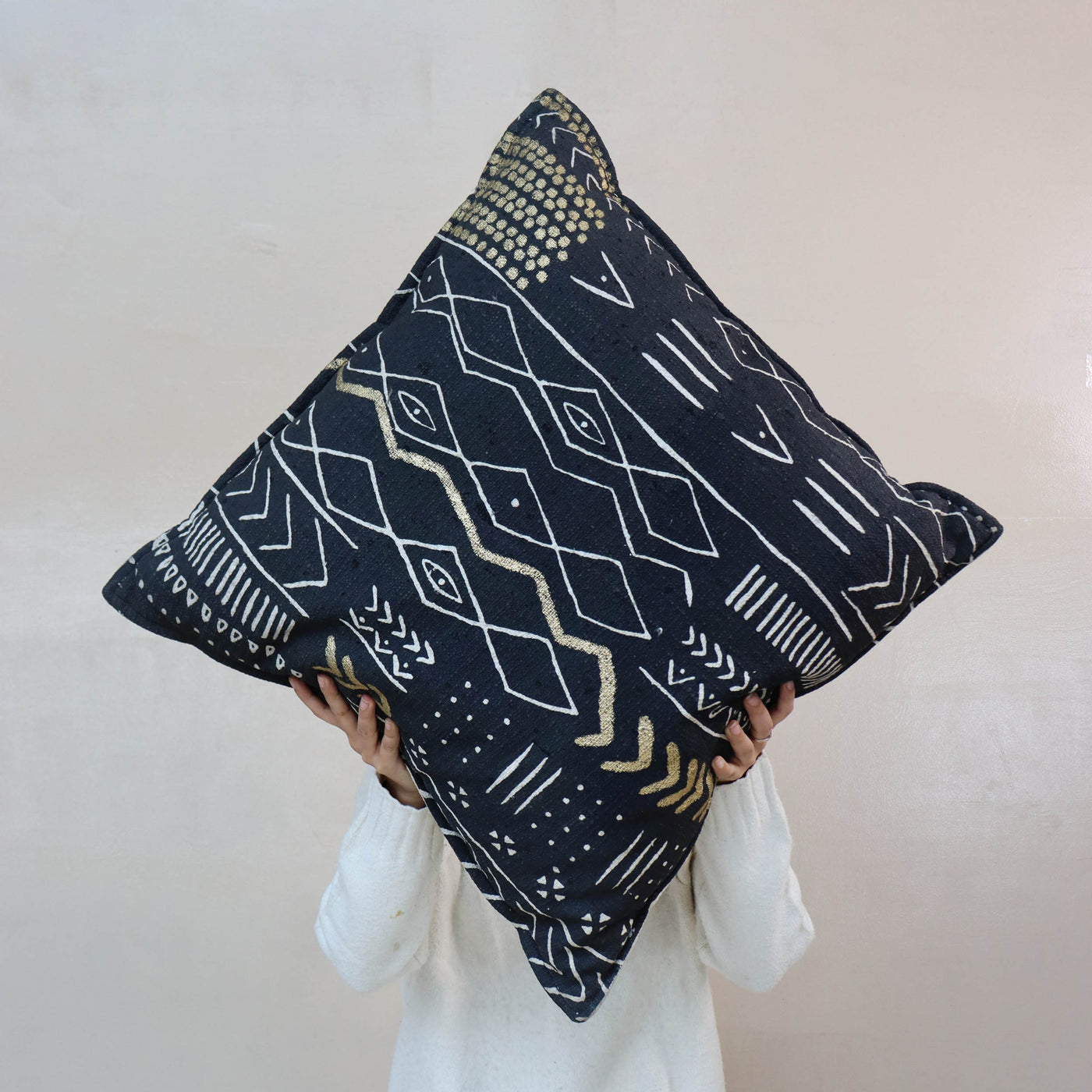 Tribal Motif Floor Cushion Reversible Filled