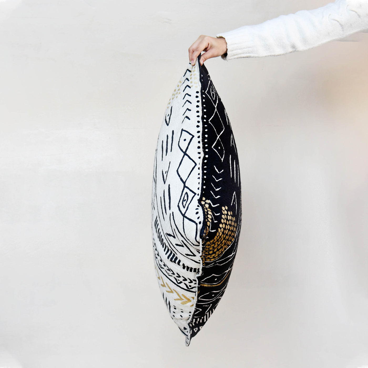 Tribal Motif Floor Cushion Reversible Filled