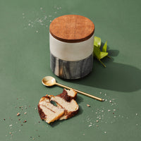 Stacked Marble Spread Jars Set of Two